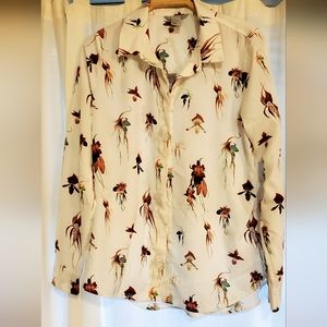 White Printed Blouse